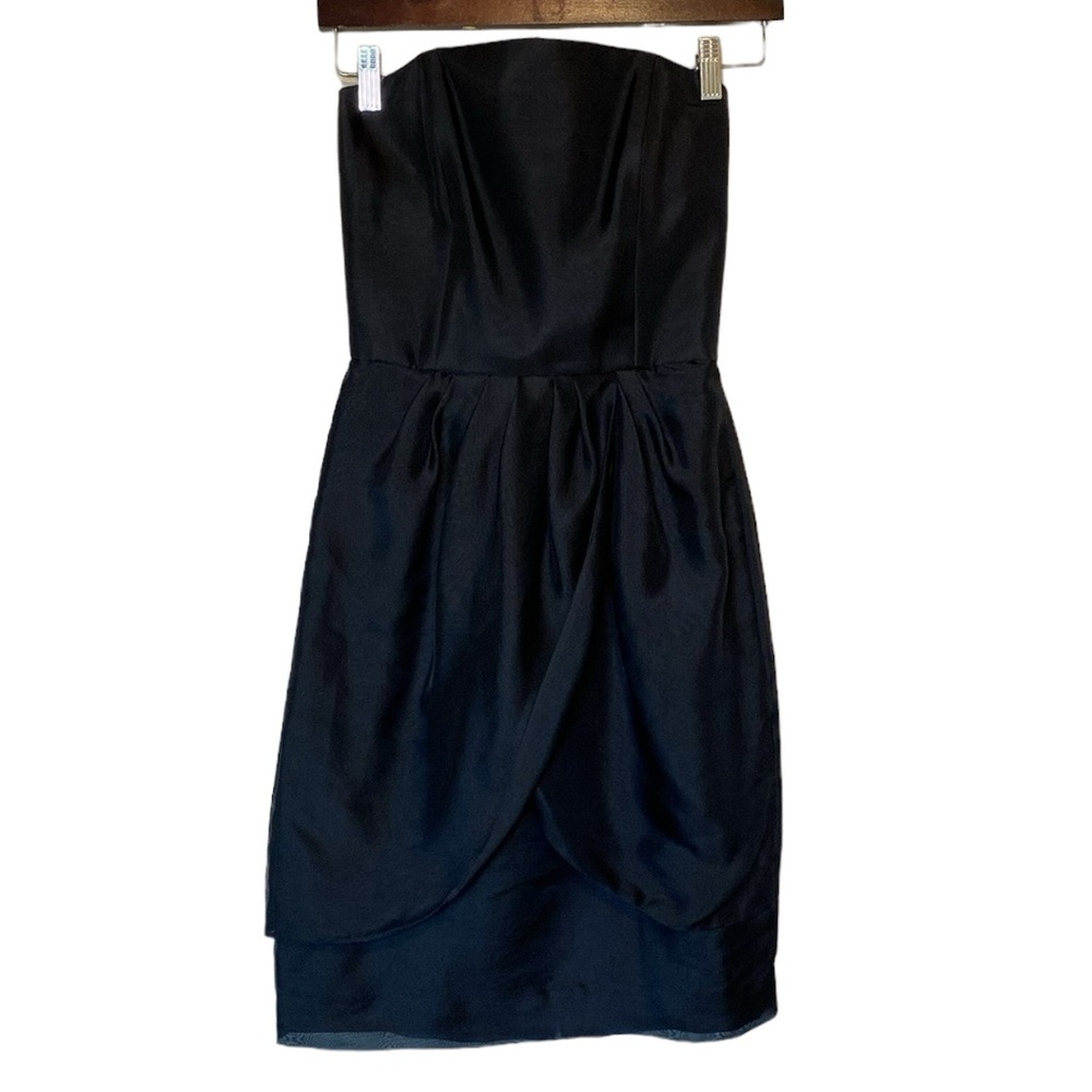 Gillian 100% Silk Halter Black Mini Vintage Formal Women's Dress 4
